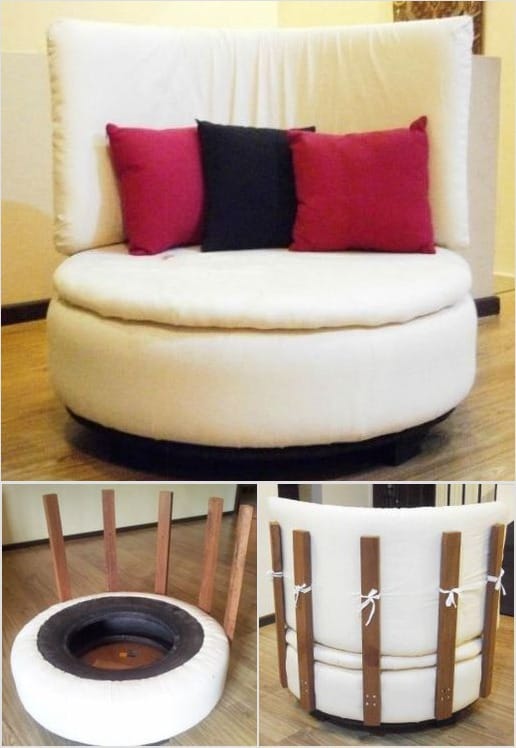 Фото №7 Диван из автопокрышки