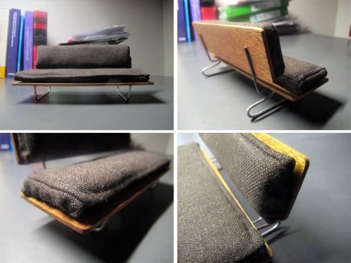 Фото №6 Модель дивана с металлическим каркасом, деревянной спинкой и ложем