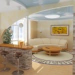 Внутренняя отделка искусственным камнем в интерьере помещений