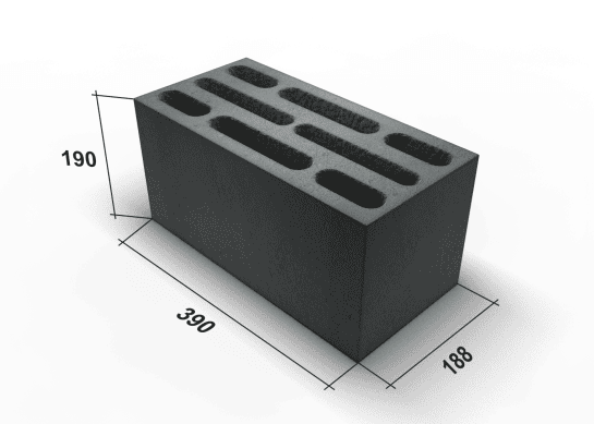 Размеры стандартного стенового керамзитового блока