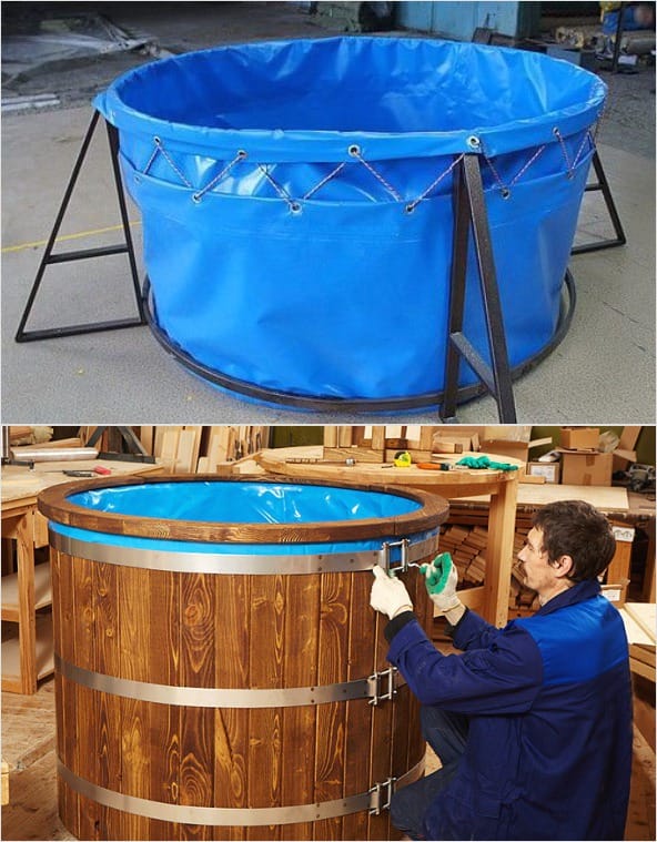 Каркасная купель с мембраной из ПВХ