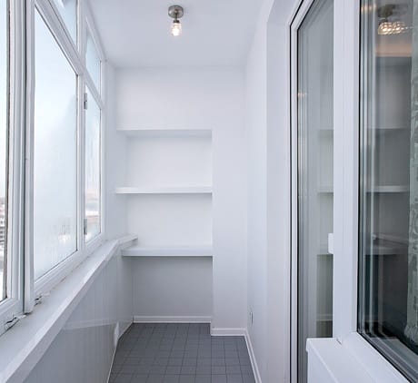 Декоративные ниши из ГКЛВ на лоджии