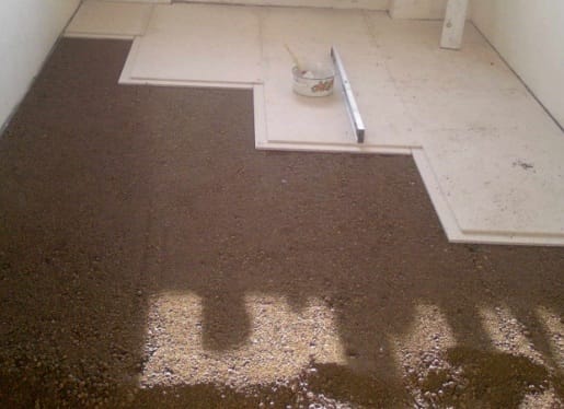 Стяжка пола, изготовленная сухим методом