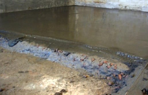 Стяжка пола, выполненная мокрым способом