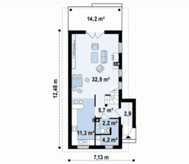 План 1-го этажа